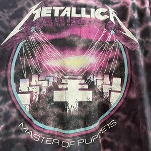 MENS XL METALLICA TIE-DYE GRAPHIC TEE